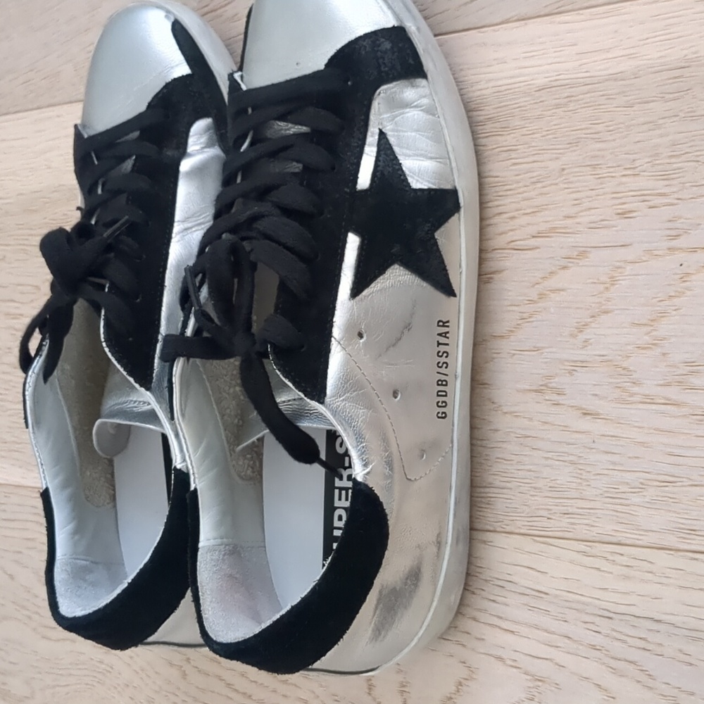 Golden goose sneakers silver size 40